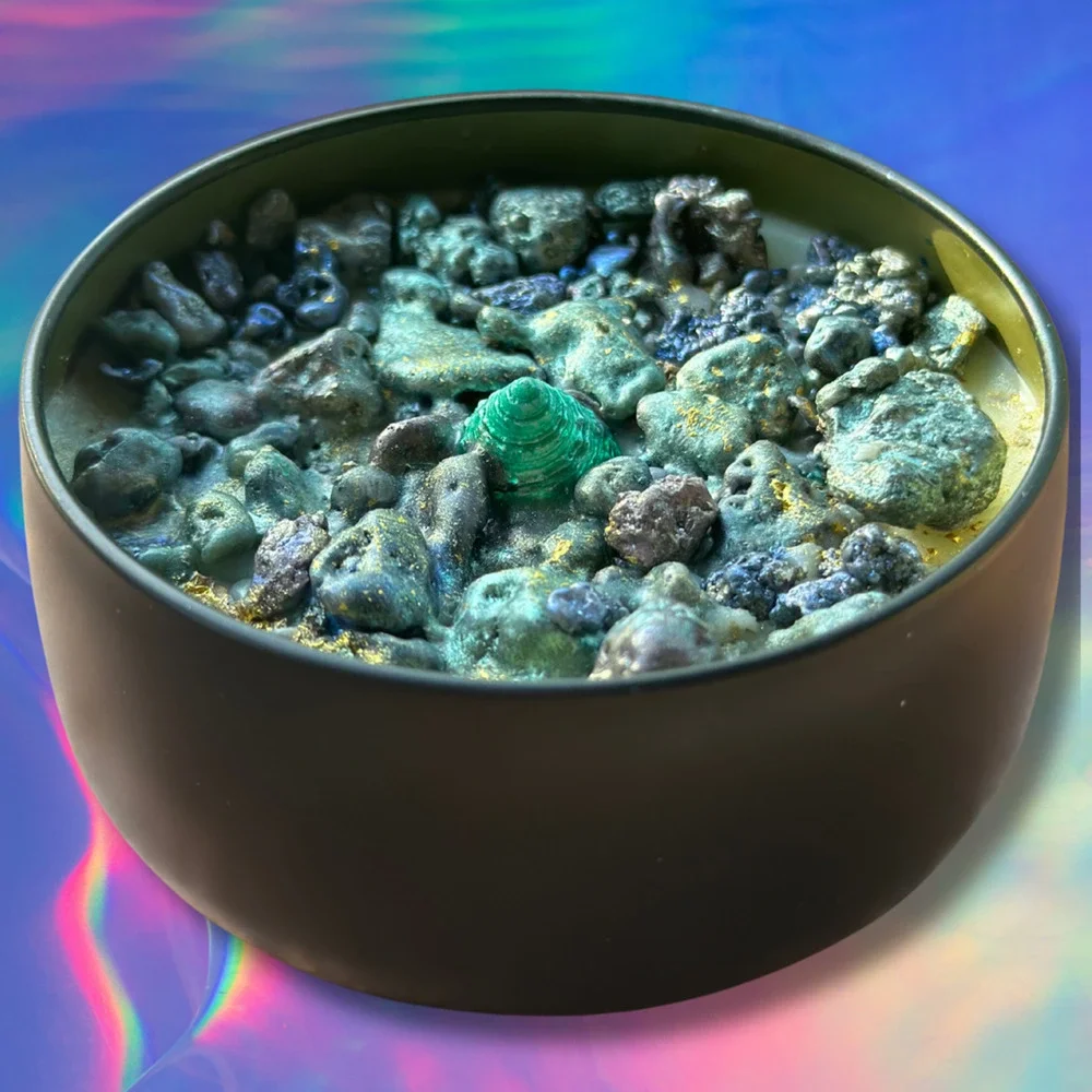 Mermaid Sushi Luxury Wickless Candle: Sea Salt & Orchid Scent